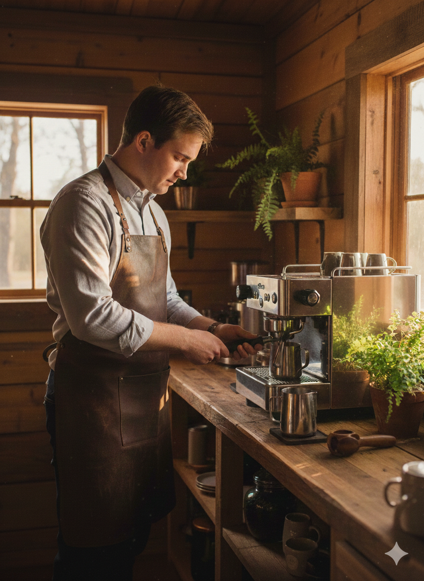 Ted Middleton, expert barista